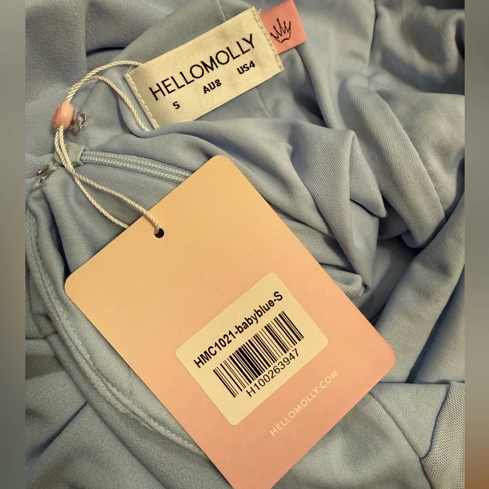 Hello Molly Art of Attraction Halter Maxi Dress Blue - Picture 6 of 6
